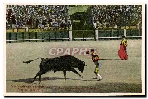 Ansichtskarte AK Corrida Course de taureaux Poniendo banderillas