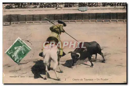 Ansichtskarte AK Corrida Course de taureaux Un picador