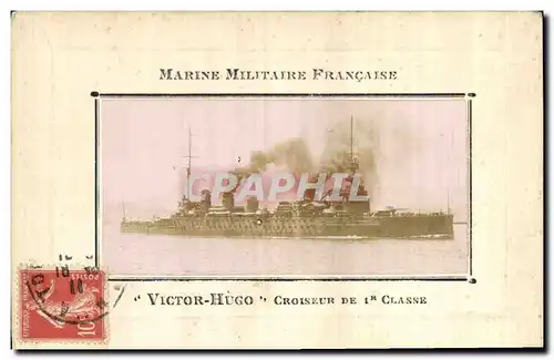 Cartes postales Bateau de Guerre Victor Hugo Croiseur de 1ere classe