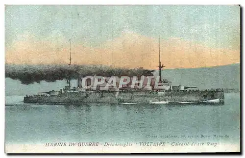 Cartes postales Bateau de Guerre Voltaire Cuirasse de 1er rang