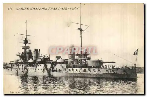 Cartes postales Bateau de Guerre Verite