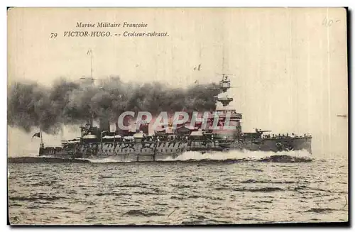 Cartes postales Bateau de Guerre Le Victor Hugo Croiseur Cuirasse