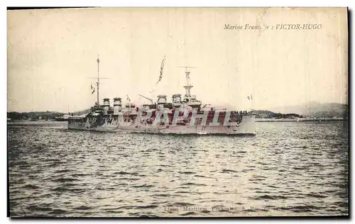 Ansichtskarte AK Bateau de Guerre Victor Hugo