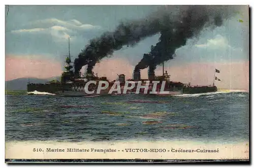 Cartes postales Bateau de Guerre Le Victor Hugo Croiseur Cuirasse