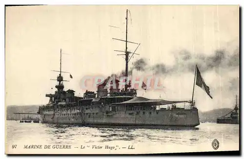 Cartes postales Bateau de Guerre Le Victor Hugo