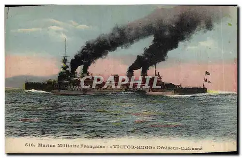 Cartes postales Bateau de Guerre Le Victor Hugo Croiseur Cuirasse