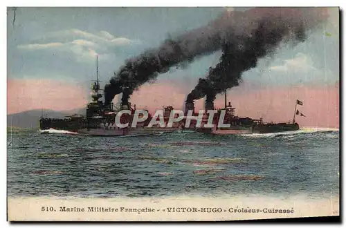 Cartes postales Bateau de Guerre Le Victor Hugo Croiseur Cuirasse