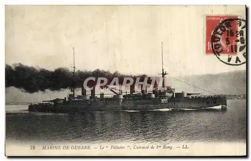 Cartes postales Bateau de Guerre Le Voltaire Cuirasse de 1er rang