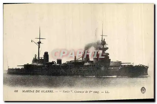 Ansichtskarte AK Bateau de Guerre Verite Cuirasse de 1er rang