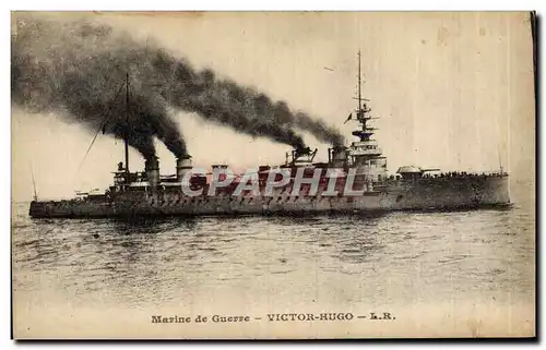 Ansichtskarte AK Bateau de Guerre Victor Hugo