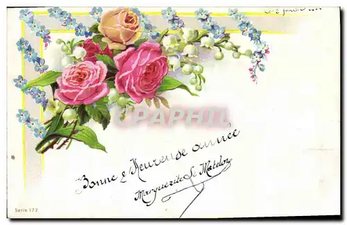 Cartes postales Fantaisie Fleurs