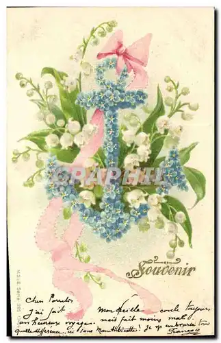 Cartes postales Fantaisie Fleurs Muguet