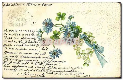 Cartes postales Fantaisie Fleurs