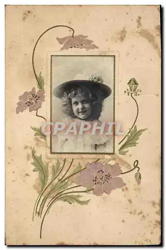 Cartes postales Fantaisie Fleurs Enfant