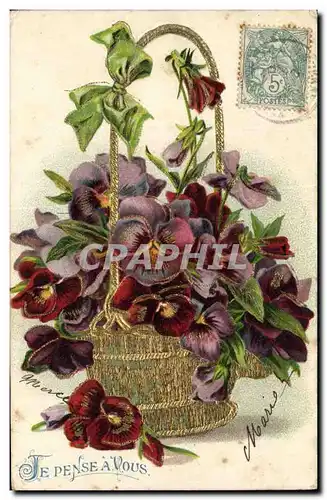 Cartes postales Fantaisie Fleurs