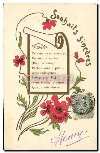 Cartes postales Fantaisie Fleurs