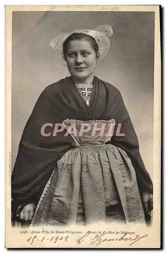 Cartes postales Folklore Jeune fille de Saint Thegonnec