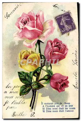 Cartes postales Fantaisie Fleurs