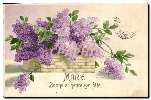 Cartes postales Fantaisie Fleurs Marie