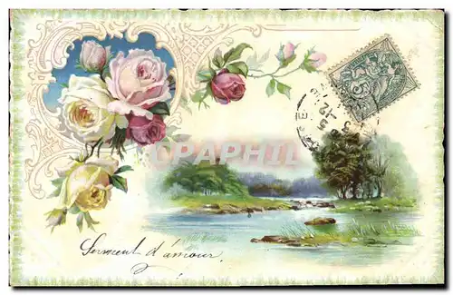 Cartes postales Fantaisie Fleurs