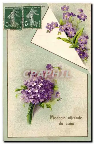 Cartes postales Fantaisie Fleurs