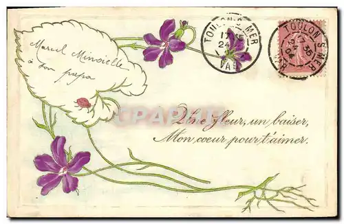 Cartes postales Fantaisie Fleurs