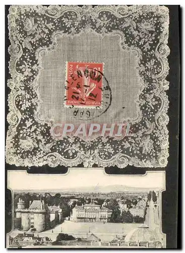 Cartes postales Dentelle Dentelliere Point d'Alencon Place d'armes Alencon