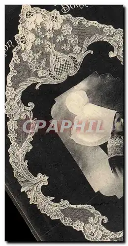 Cartes postales Dentelle Dentelliere Point d'Alencon Bonnet de 1840 Ecole dentelliere