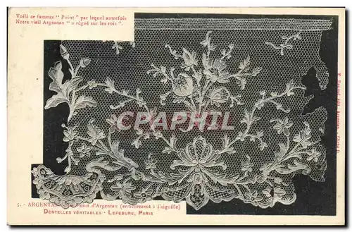 Cartes postales Dentelle Dentelliere Argentan Point d&#39Argentan Dentelles