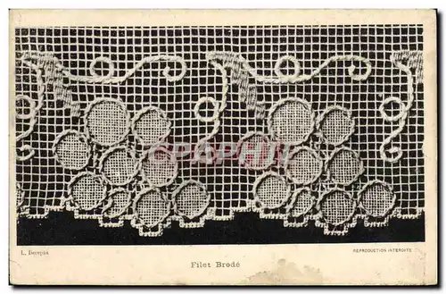 Cartes postales Dentelle Dentelliere Filet brode