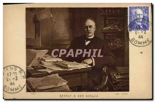 CARTE MAXIMUM Branly a son bureau 1944