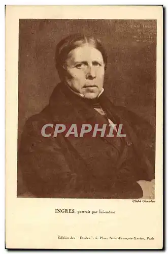 Cartes postales Ingres Portrait par lui meme Peintre