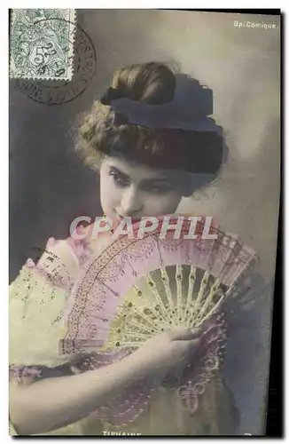 Cartes postales Fantaisie Eventail Femme Tiphaine