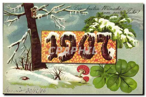Cartes postales Fantaisie Fleurs Annee 1907 Trefles