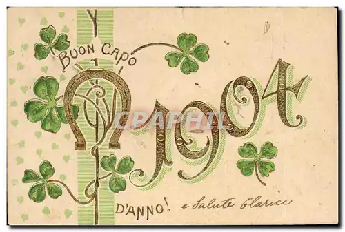 Cartes postales Fantaisie Fleurs Annee 1904