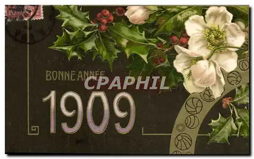 Cartes postales Fantaisie Fleurs Annee 1909
