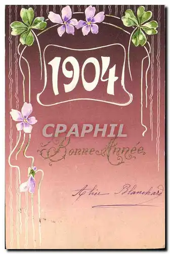 Cartes postales Fantaisie Fleurs Annee 1904