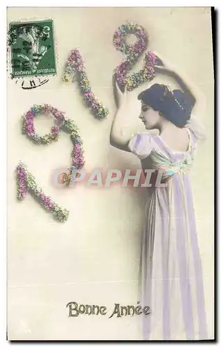 Ansichtskarte AK Fantaisie Fleurs Annee 1912 Femme