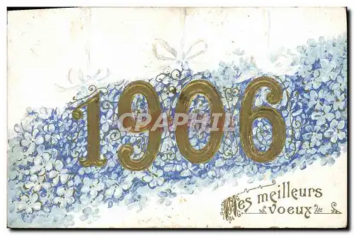 Cartes postales Fantaisie Fleurs Annee 1906