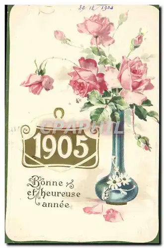 Cartes postales Fantaisie Fleurs Annee 1905