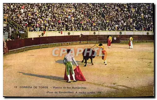 Cartes postales Corrida Course de taureaux Puesta de las banderillas