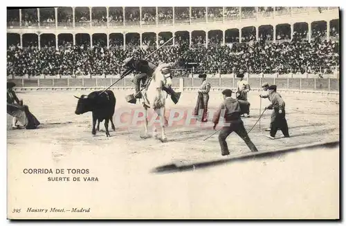 Ansichtskarte AK Corrida Course de taureaux Suerte de Vara