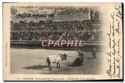 Ansichtskarte AK Corrida Course de taureaux Nimes Guerrita a la muleta