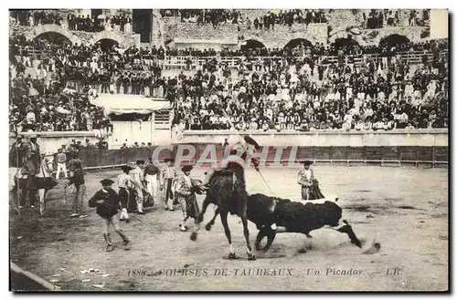 Ansichtskarte AK Corrida Course de taureaux Un picador