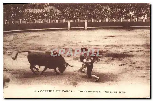 Ansichtskarte AK Corrida Course de taureaux Jeu de manteau