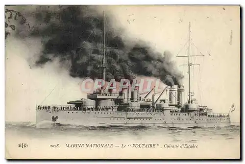 Cartes postales Bateau de Guerre Voltaire Cuirasse d'escadre