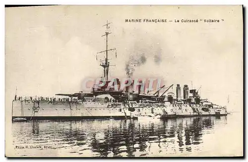 Cartes postales Bateau de Guerre Le Cuirasse Voltaire