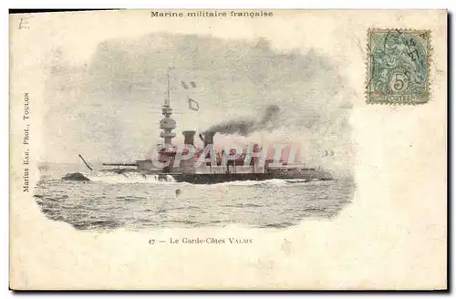 Ansichtskarte AK Bateau de Guerre Le Garde Cotes Valmy