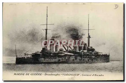 Cartes postales Bateau de Guerre Dreadnoughts Vergniaud Cuirasse d'escadre