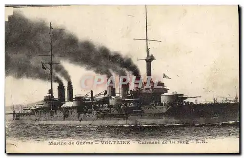 Cartes postales Bateau de Guerre Voltaire Cuirasse de 1er rang